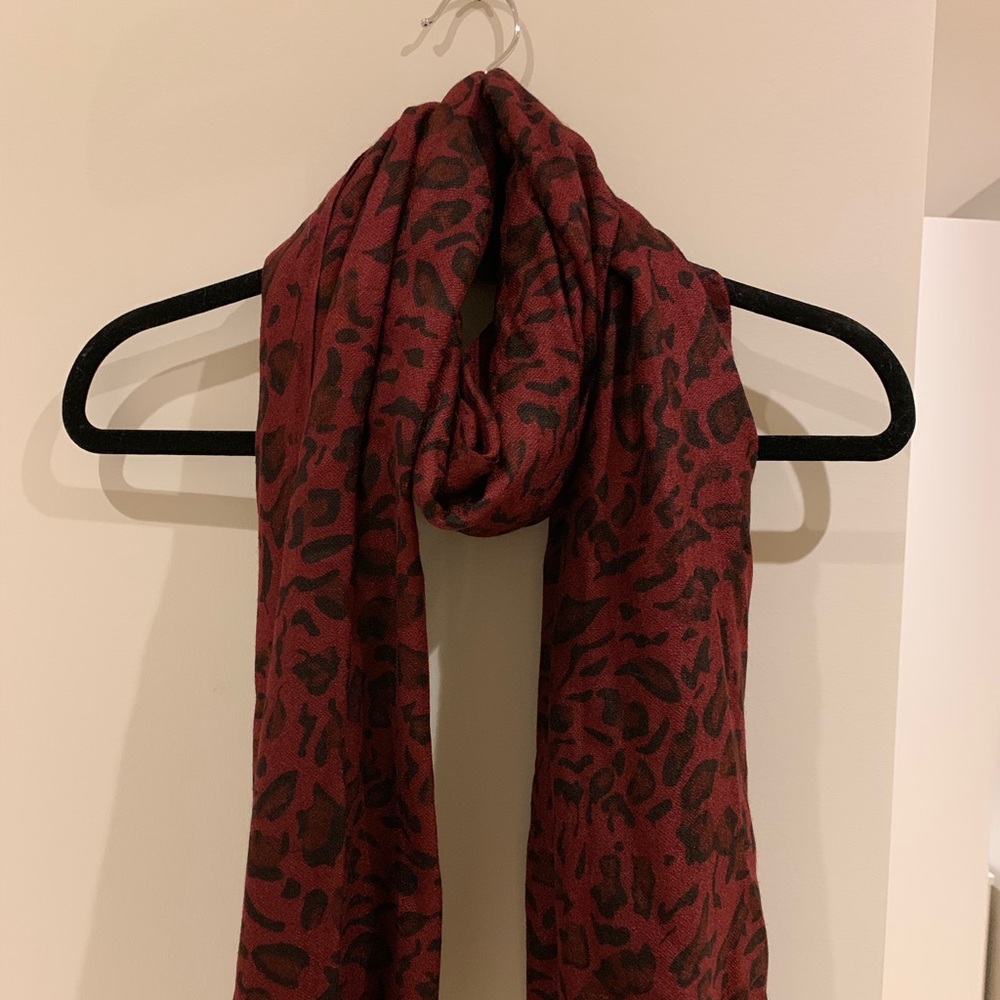 Express red cheetah scarf